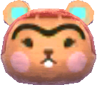 3D model of the character 'Hazel' from 'Animal Crossing: New Leaf.'