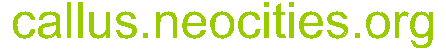'callus.neocities.org' in green spinning text